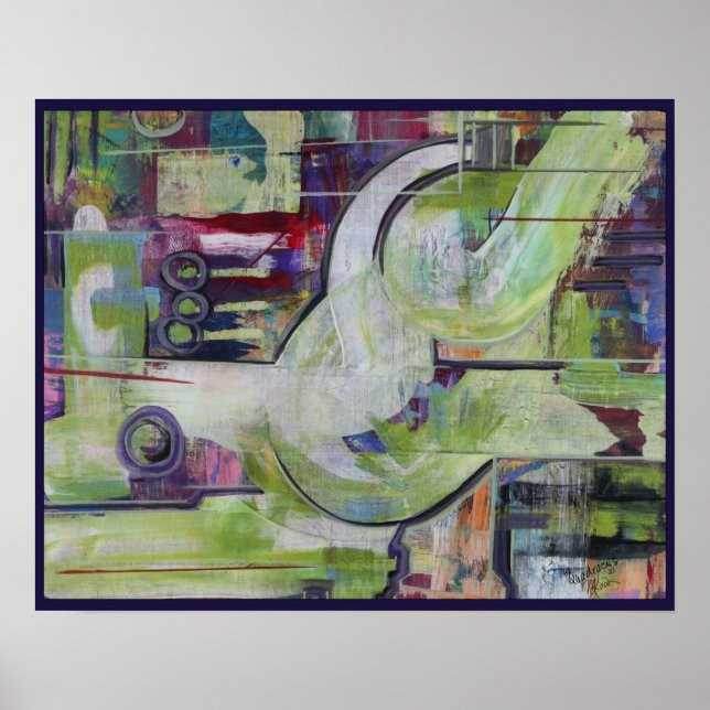 20x16x16x16x16x16x16xOriginal Malerei Abstrakt Mod Poster (Vorne)