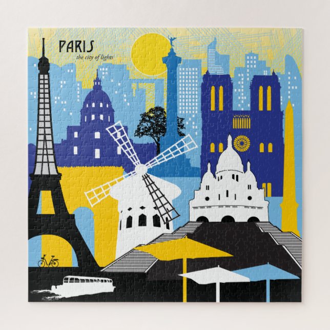 20x20 Paris Skyline Puzzle für Colorblinde (Vertikal)