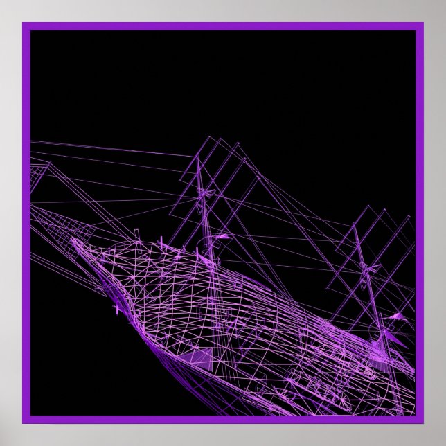 20x20 Piratenschiff Mauer Art Poster (Vorne)