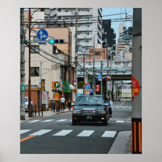 20x24 Osaka Japan Taxi Urban Foto Druck Poster