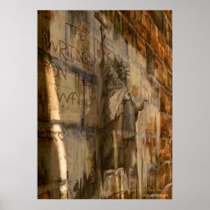 20x28 "des Schreibens auf der Wand" politisches Poster