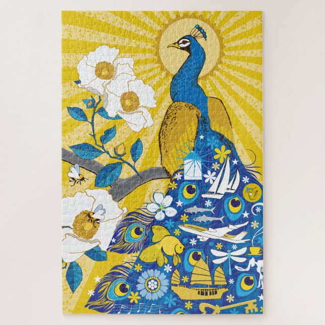 20x30 Pfauenpuzzle für Colorblinde Puzzle (Vertikal)
