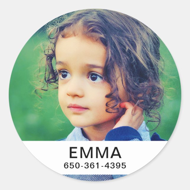 20x gehören Labels für Ihr Foto, Ihren Namen und I Runder Aufkleber (Vorderseite)