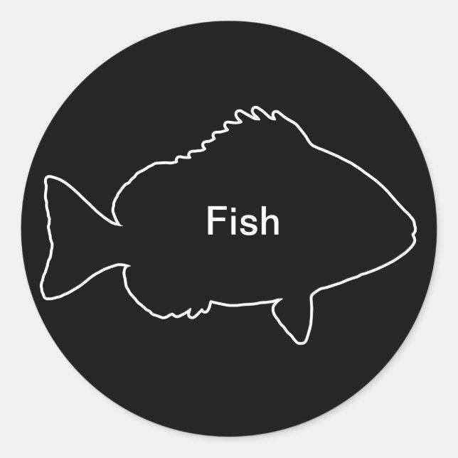 20x Stickers Meal Choice Fish (Vorderseite)
