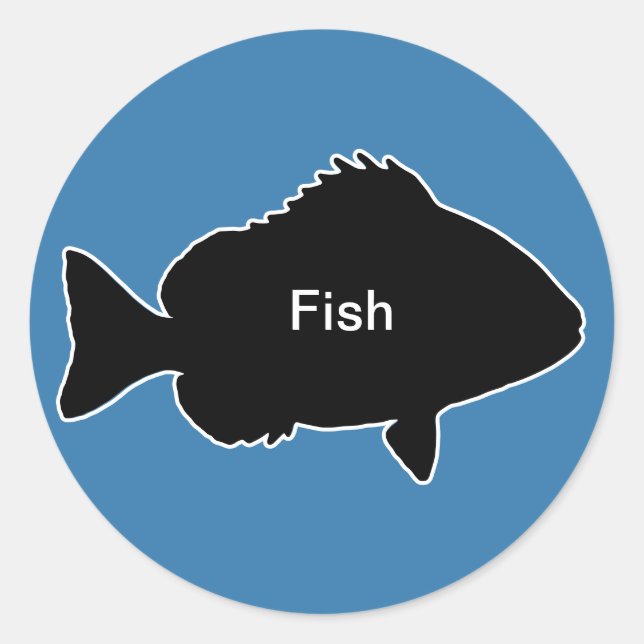 20x Stickers Meal Choice Fish (Vorderseite)