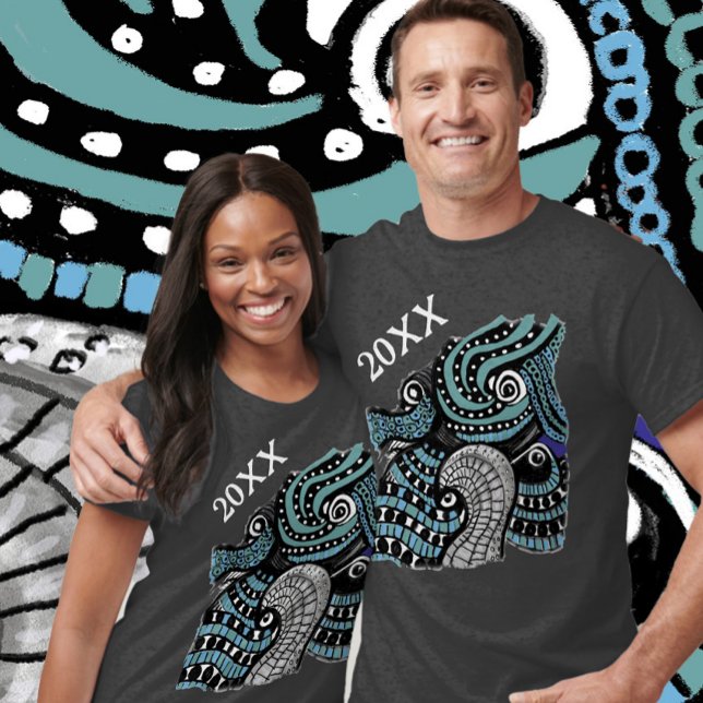 20XX Abstrakte Grafikausgabe T-Shirt (Von Creator hochgeladen)