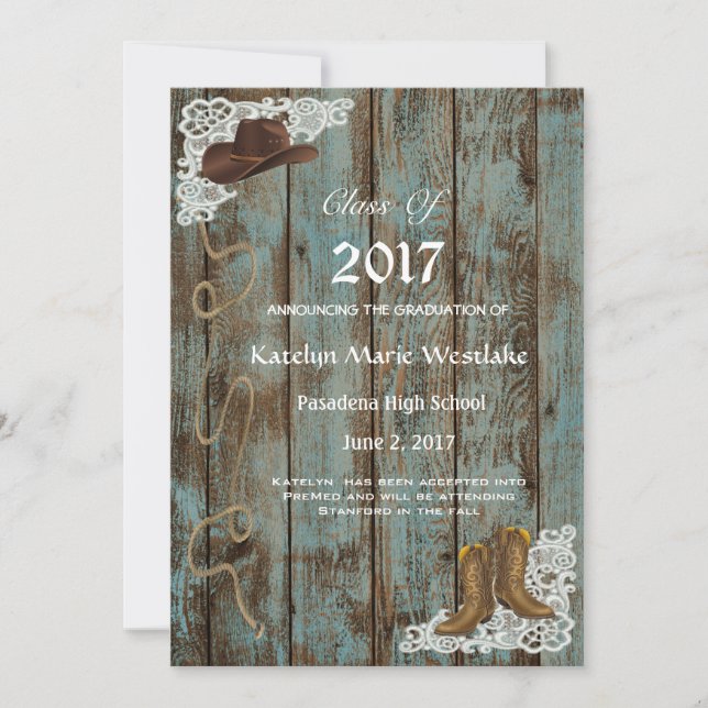 20XX Ankündigung von Rustikal, Boots & Lace Abschl (Vorderseite)