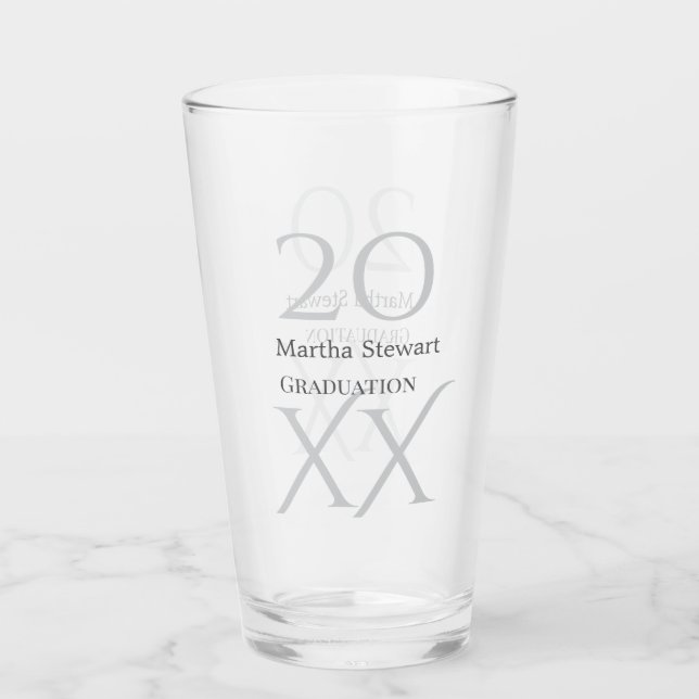 20XX bold le graduation name congrats school year  Glas (Vorderseite)