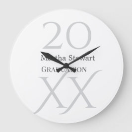 20XX bold le graduation name congrats school year  Große Wanduhr