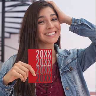20XX Einladungen zur Red Graduation Party