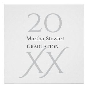 20XX fett le Abschlussname Gratulation Schuljahr  Poster