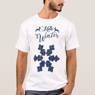 20XX Hallo Winter Holiday Snowflake Muster T-Shirt