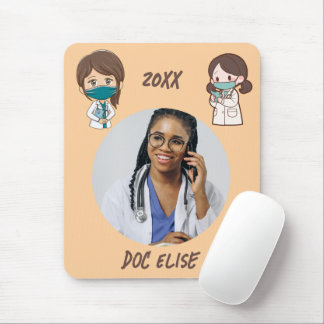 20XX Neujahr Süßer Arzt Name und Foto-Geschenk Mousepad