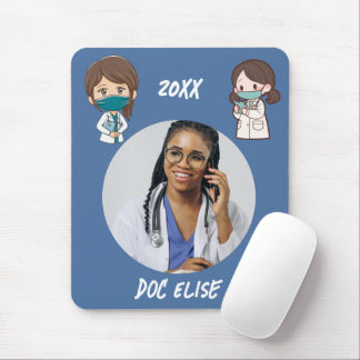 20XX Neujahr Süßer Arzt Name und Foto-Geschenk Mousepad