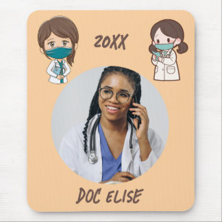 20XX Neujahr Süßer Arzt Name und Foto-Geschenk Mousepad