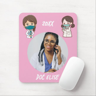 20XX Neujahr Süßer Arzt Name und Foto-Geschenk Mousepad