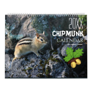 20XX Niedlicher Chipsatz - Tierkalender 2025 Kalender