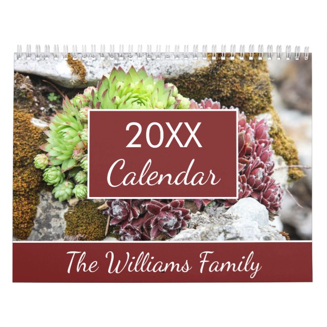 20XX Succulents Cactus Lovers Personalisiert monat Kalender (Titelbild)