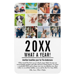 20XX Was für ein Jahr im Rückblick 12 Foto-Feierta Magnet