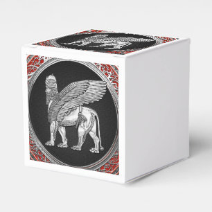 [210] Assyrian Winged Lion - Silver Lamassu Geschenkschachtel