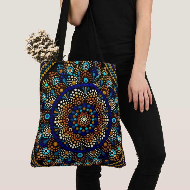 210 - Blue and Gold Mandala - Tote Bag (Von Nahem)