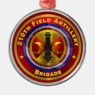 210. Field Artillery Brigade Weihnachten Ornament Aus Metall