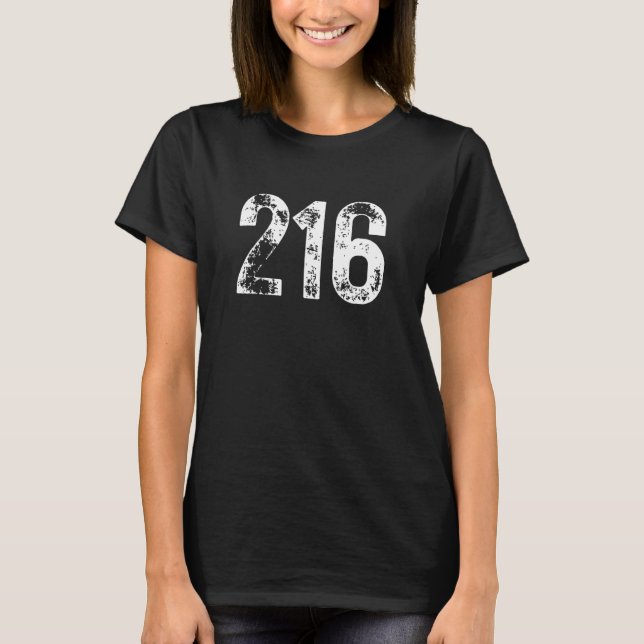 216 Vorwahl Cleveland OH Mobiles Telefon Gebiet C T-Shirt (Vorderseite)