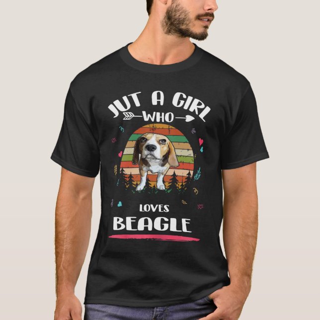 218 Nur ein Mädchen, das Beagle Liebe T-Shirt (Vorderseite)