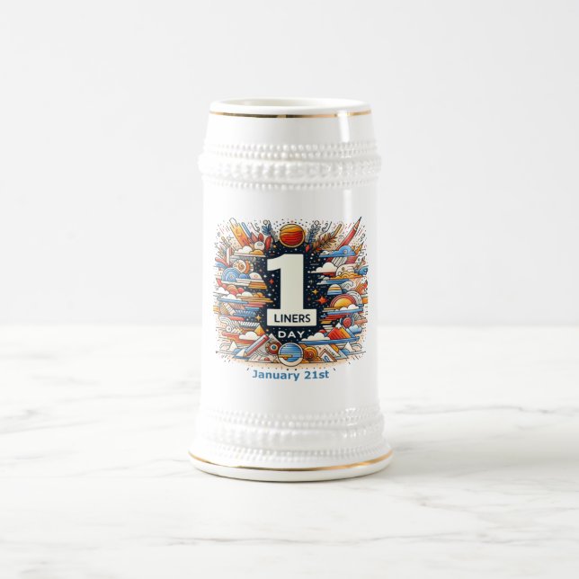 21.01. - Tag der Ein-Liner Bierglas (Mittel)