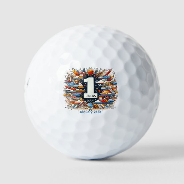 21.01. - Tag der Ein-Liner Golfball (Vorderseite)