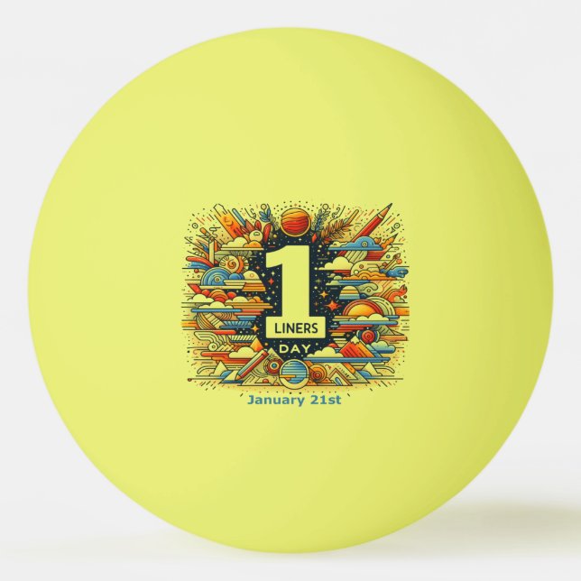 21.01. - Tag der Ein-Liner Tischtennisball (Vorderseite)