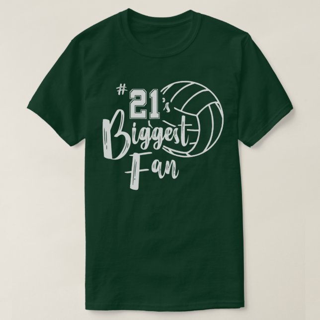 21. 21. Größter Fan-Volleyball-Mama-Vater T-Shirt (Design vorne)