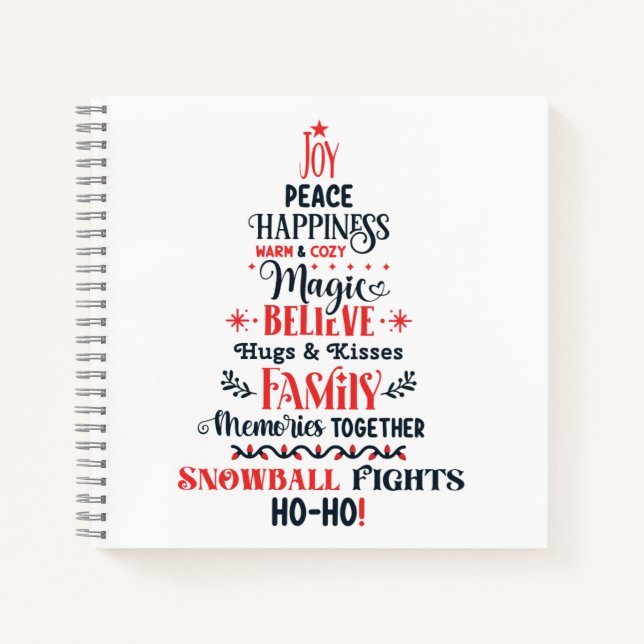 21,6 cm x 21,6 cm Spiralnotizblock Notizbuch (Vorderseite)