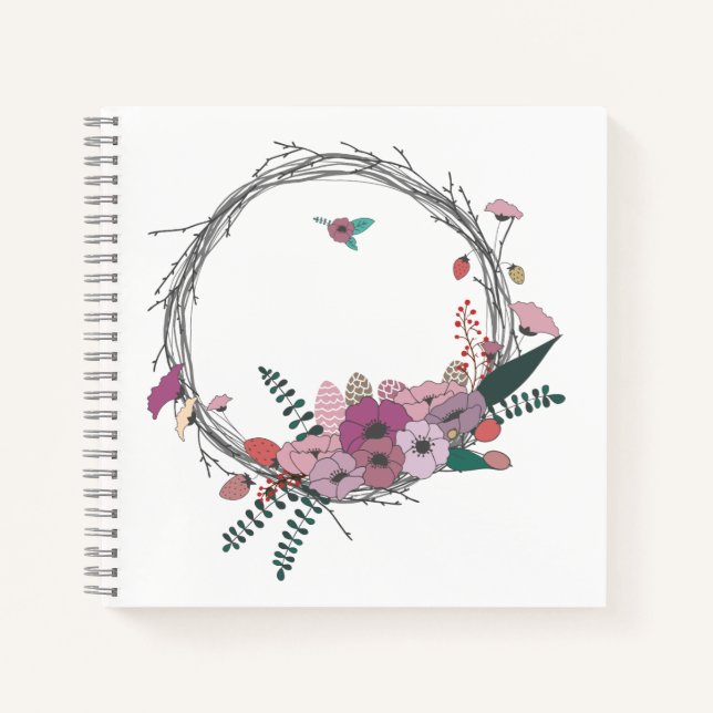 21,6 cm x 21,6 cm Spiralnotizblock Notizbuch (Vorderseite)