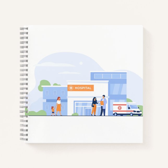 21,6 cm x 21,6 cm Spiralnotizblock Notizbuch (Vorderseite)