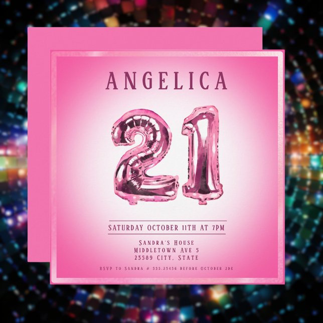 21. Anzahl Ballons Geburtstag Einladung (Von Creator hochgeladen)