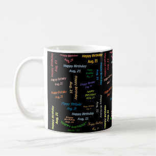 21. August Geburtstags-Tasse Kaffeetasse