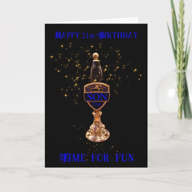 21. BIERPUMP BIRTHDAY GREETING CARD KARTE (Vorderseite)