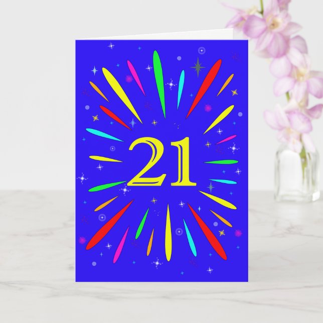21. Birthday Explosion Card Karte (Orchidee)
