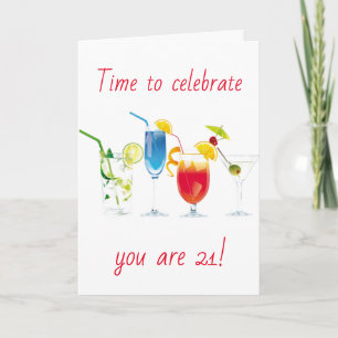 ** 21. BIRTHTAG** CELEBRATE ES KOMMT NUR EINMAL! KARTE