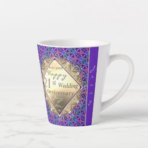 21. Brass-Jubiläum mit Iolite Latte-Tasse Milchtasse