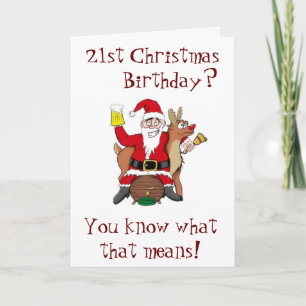 ***21. CHRISTMAS BIRTHDAY WISHES** ZEIT NACH PARTY FEIERTAGSKARTE