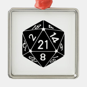 21 die mit Seiten versehener 21. FantasieGamer des Silbernes Ornament