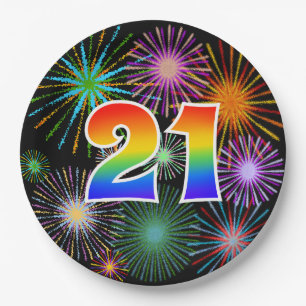 21. Ereignis - Lustig, Bunt, Kühn, Regenbogen 21 Pappteller