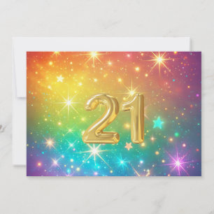 21. Farbiger Regenbogensternraum Feiertagskarte