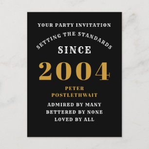 21. Geburtstag 2004 Schwarzes Gold Postkarte