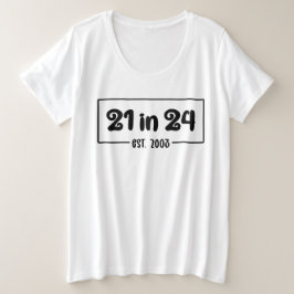 21. Geburtstag 21 im 24. Est 2003 Geburtstag Große Größe T-Shirt