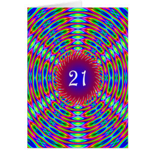 21. Geburtstag Abstrakte Trippy-Wirbel
