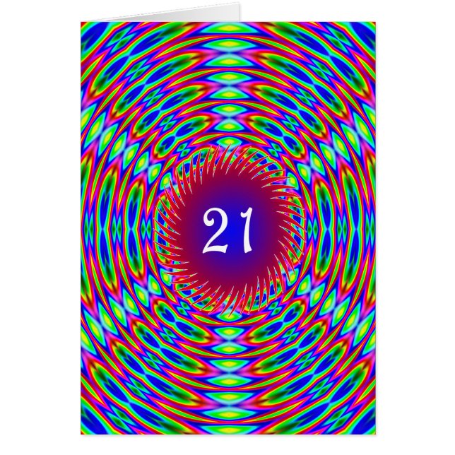 21. Geburtstag Abstrakte Trippy-Wirbel (Vorne)
