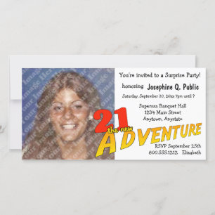 21. Geburtstag Adventure Party Foto Einladung